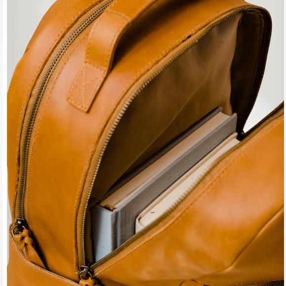 ABLE Alem Leather Backpack in BLACK - Picture 3 of 6